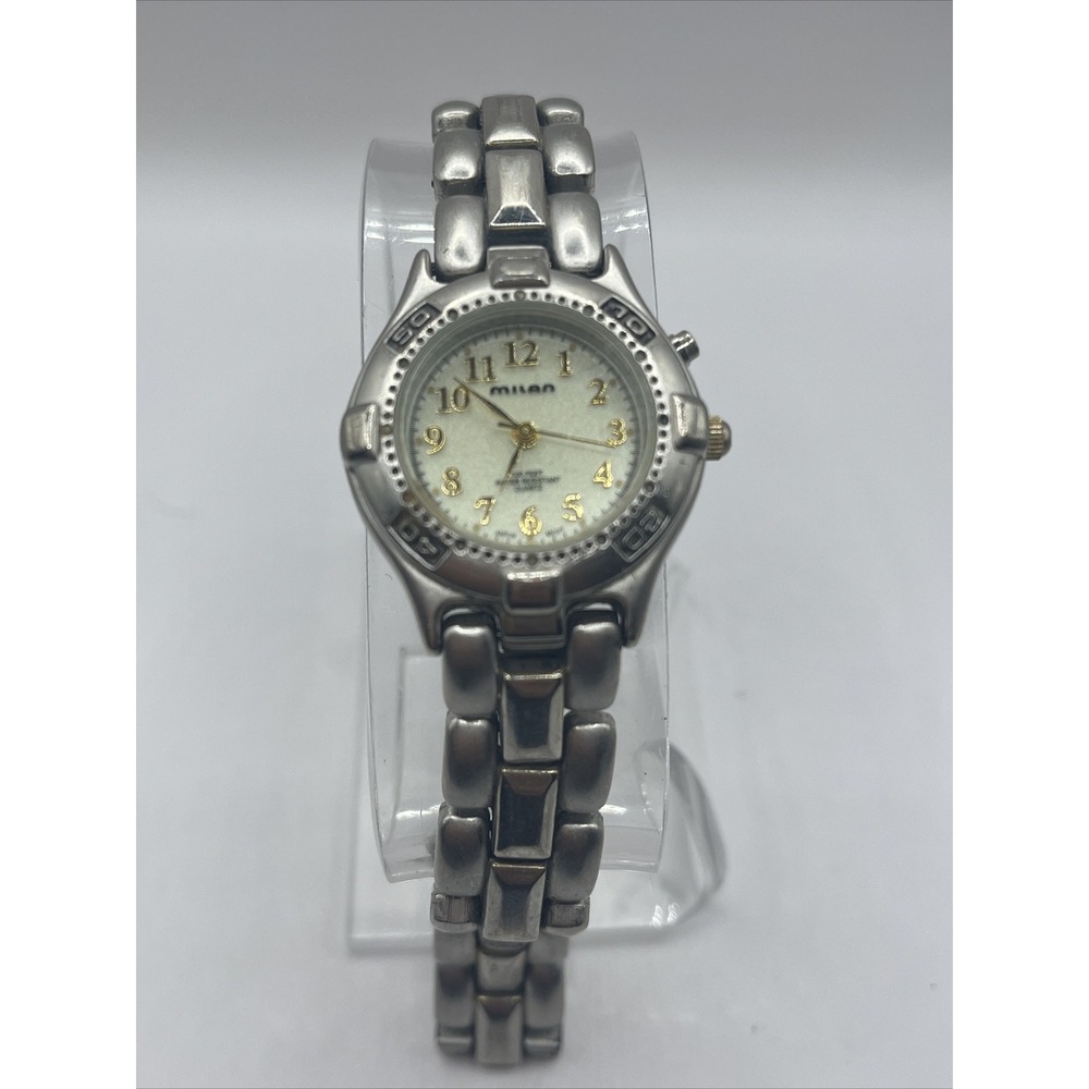Milan Advance Women's Quartz Watch Brushed‎ Silver Stainless- New Battery